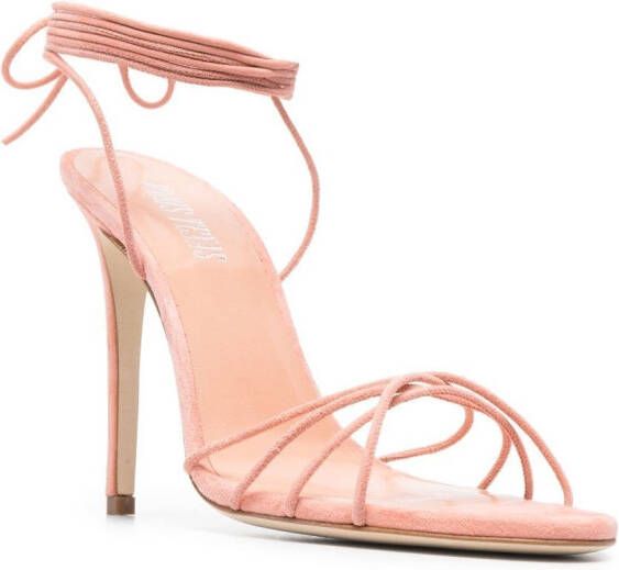 Paris Texas 105mm Nicole lace-up sandal Pink