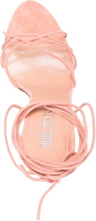 Paris Texas 105mm Nicole lace-up sandal Pink