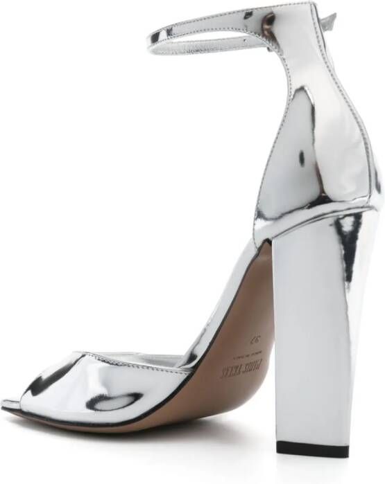 Paris Texas 105mm patent-leather sandals Silver