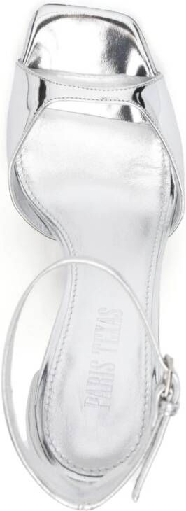 Paris Texas 105mm patent-leather sandals Silver