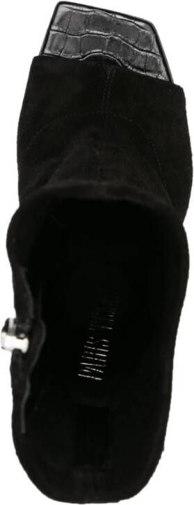 Paris Texas 105mm suede boots Black