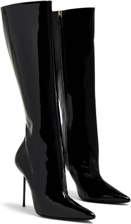 Paris Texas 110mm knee-high stiletto boots Black