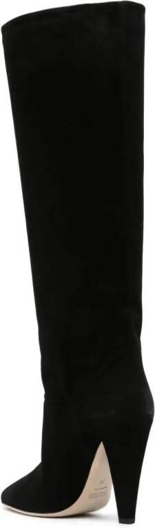 Paris Texas 110mm knee-high suede boots Black