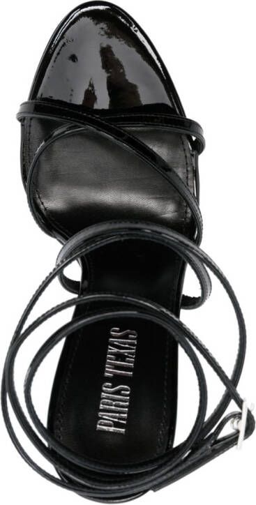 Paris Texas 110mm lace-up sandals Black