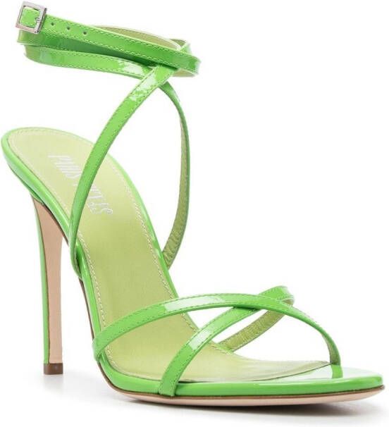 Paris Texas 110mm lace-up sandals Green