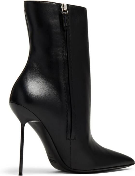 Paris Texas 110mm leather stiletto boots Black