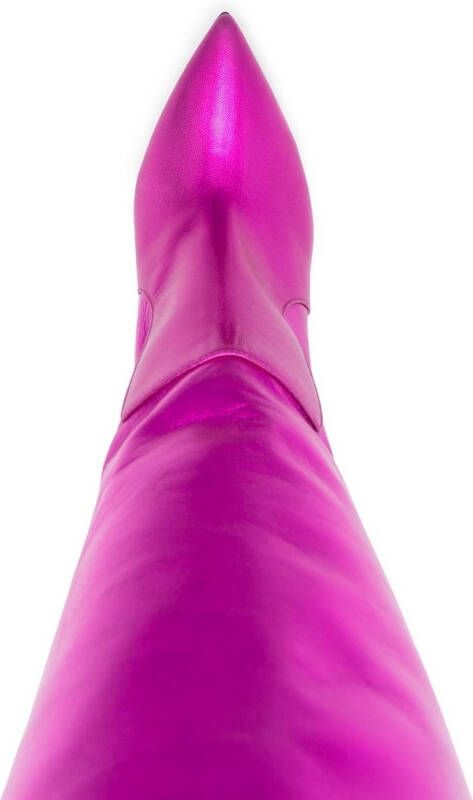 Paris Texas 110mm leather stiletto boots Pink