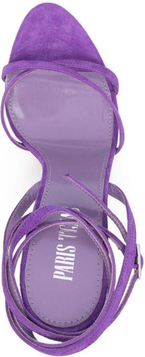 Paris Texas 115mm leather sandals Purple
