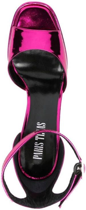 Paris Texas 140mm shiny platform sandals Pink