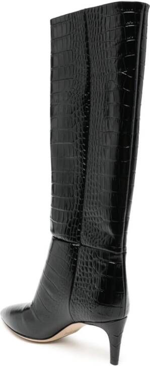 Paris Texas 60mm crocodile-embossed leather boots Blue