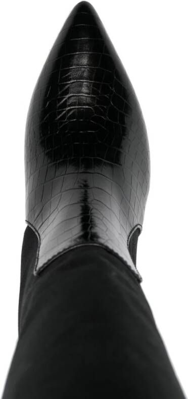 Paris Texas 60mm panelled boots Black