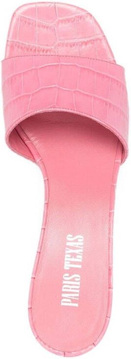 Paris Texas 65mm embossed leather sandals Pink