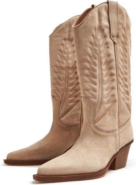 Paris Texas 70mm embroidered-motif suede boots Neutrals