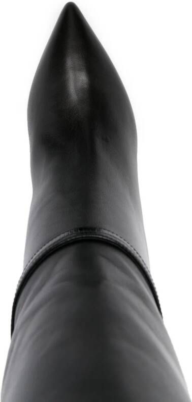 Paris Texas 70mm pointed-toe leather boots Black
