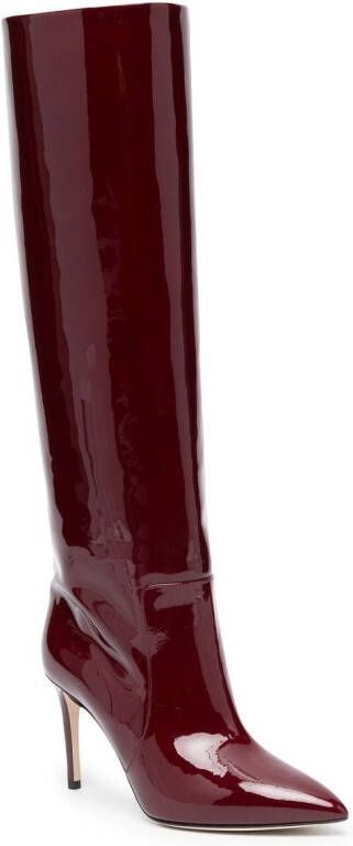 Paris Texas 85mm patent leather boots Red