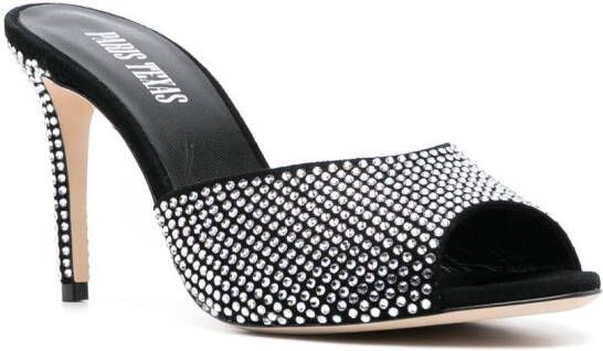 Paris Texas 90mm crystal-embellished open-toe mules Black