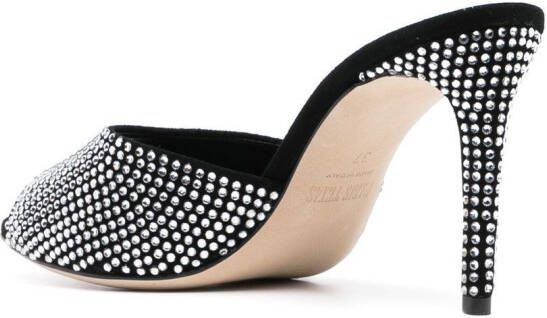 Paris Texas 90mm crystal-embellished open-toe mules Black