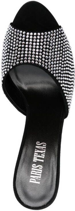 Paris Texas 90mm crystal-embellished open-toe mules Black