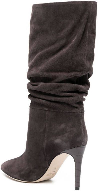 Paris Texas 90mm heeled suede boots Brown