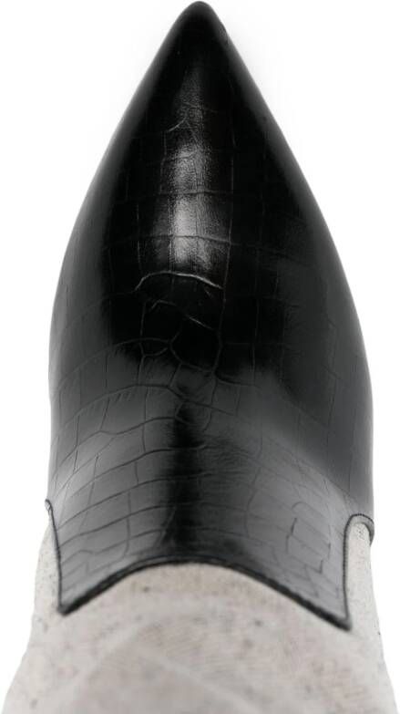 Paris Texas 90mm knee-high leather boot Neutrals