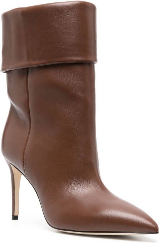 Paris Texas 90mm leather ankle boots Brown