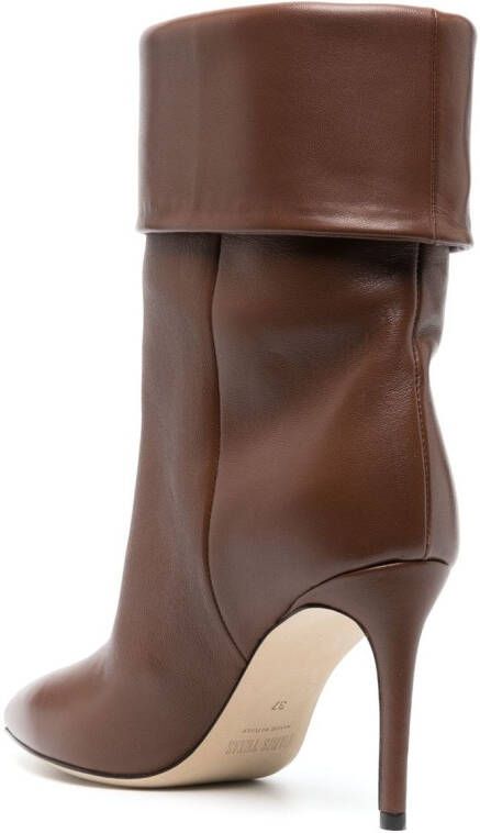 Paris Texas 90mm leather ankle boots Brown