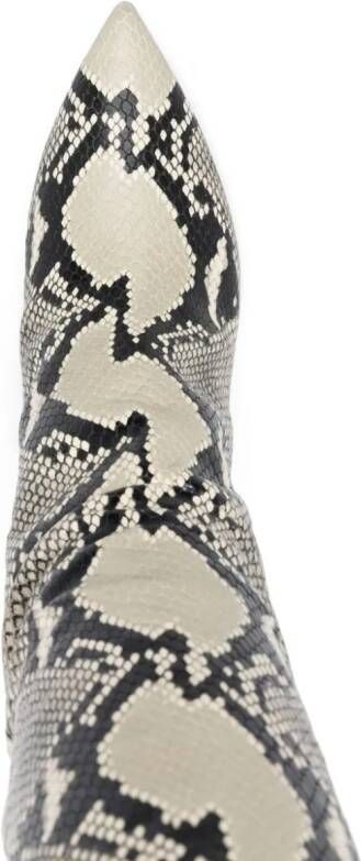 Paris Texas 90mm pointed-toe crocodile-embossed boots Neutrals