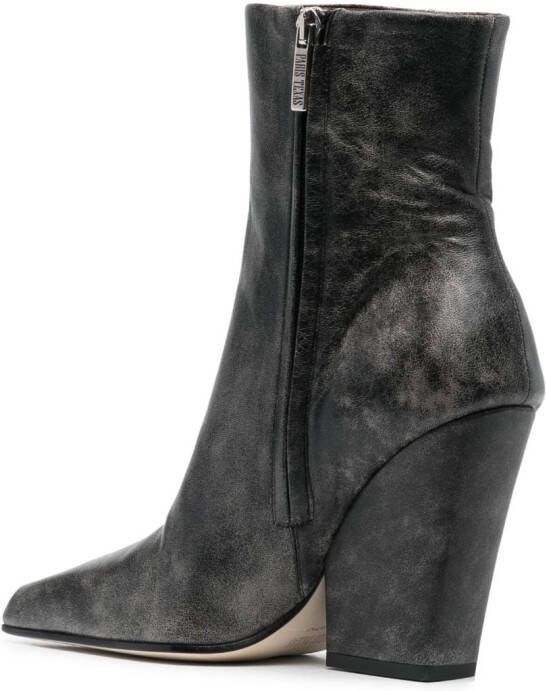 Paris Texas 90mm pointed-toe leather ankle boots Black