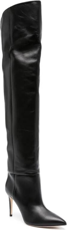 Paris Texas 90mm pointed-toe leather boots Black