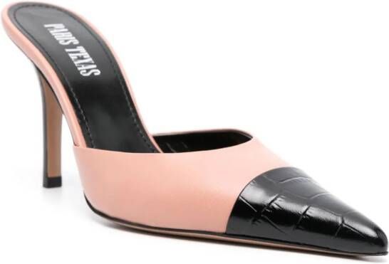 Paris Texas 90mm two-tone mules Pink
