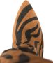 Paris Texas 90mm zebra-print slouchy boots Brown - Thumbnail 4
