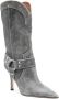 Paris Texas 95mm cracked-leather boots Grey - Thumbnail 2