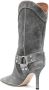 Paris Texas 95mm cracked-leather boots Grey - Thumbnail 3