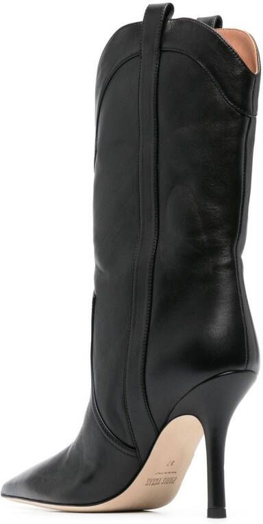 Paris Texas 95mm heeled leather boots Black