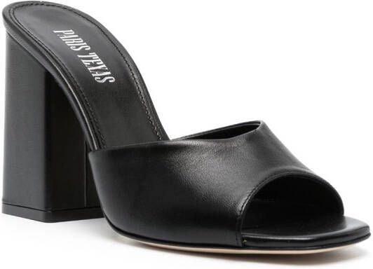 Paris Texas Anja 100mm leather mules Black