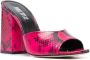 Paris Texas Anja 100mm snakeskin-effect mules Pink - Thumbnail 2