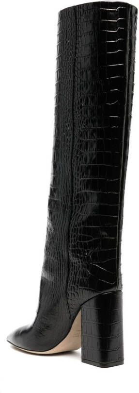 Paris Texas Anja 105mm leather boots Black
