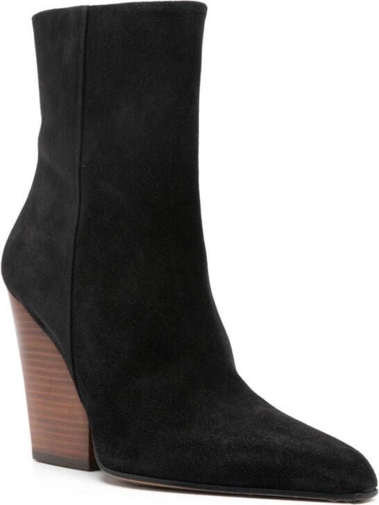 Paris Texas ankle-length suede boots Black