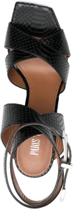 Paris Texas Arizona 100mm leather sandals Black