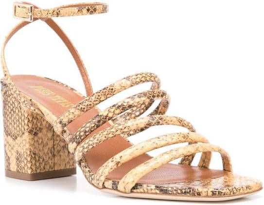 Paris Texas Carla snakeskin-effect high-heel sandals Brown