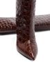 Paris Texas crocodile-effect 105mm knee-high boots Brown - Thumbnail 2