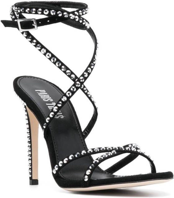 Paris Texas crystal-embellished strap-detail sandals Black