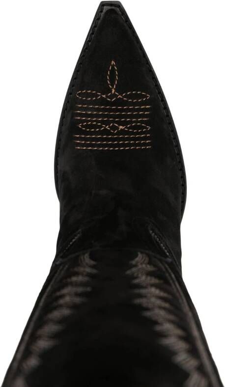 Paris Texas El Dorado 100mm suede boots Black