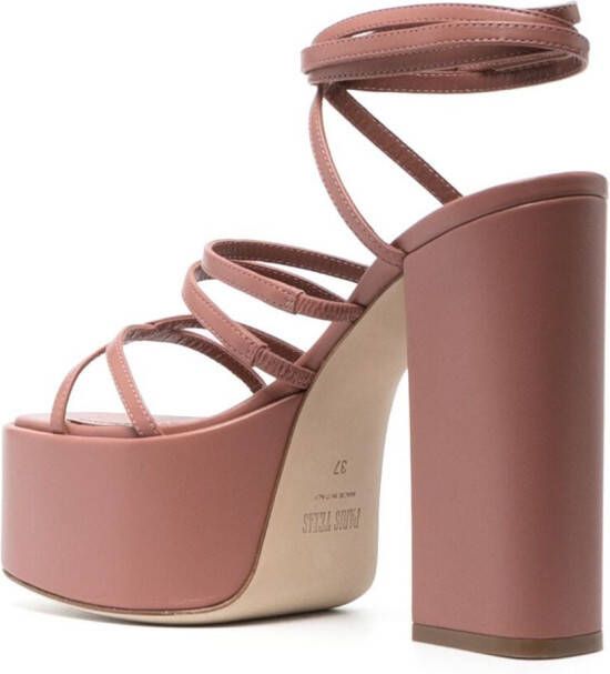Paris Texas Evita leather platform sandals Pink