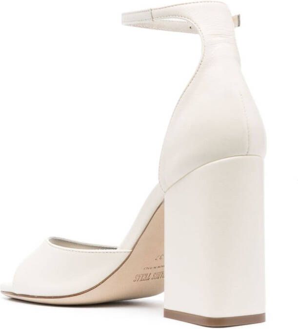 Paris Texas Fiona 100mm leather sandals White