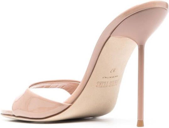 Paris Texas high stiletto leather mules Neutrals