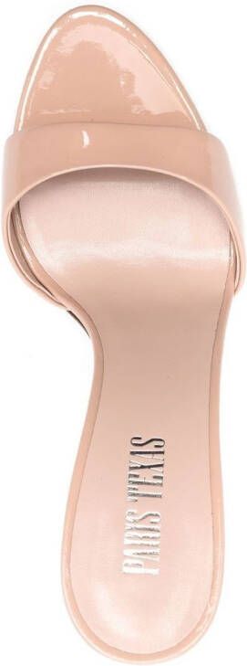 Paris Texas high stiletto leather mules Neutrals
