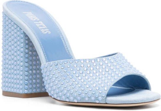 Paris Texas Holly Anja 100mm suede mules Blue
