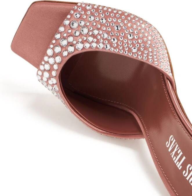 Paris Texas Holly crystal-embellished mules Pink