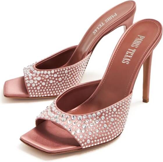 Paris Texas Holly crystal-embellished mules Pink